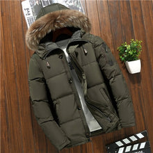 Load image into Gallery viewer, Brand Winter Jacket Men White Duck Down Parkas Jacket Men&#39;s Thick Warm Snow Parka Jacket Overcoat Windbreaker Hooded Warm Parkas