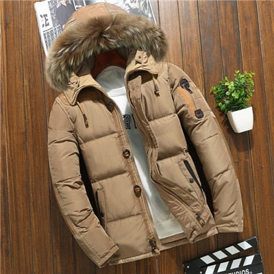 Brand Winter Jacket Men White Duck Down Parkas Jacket Men's Thick