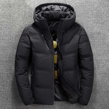 Load image into Gallery viewer, 2019 Winter New Jacket Mens Quality Thermal Thick Coat Snow Red Black Parka Male Warm Outwear Fashion White Duck Down Jacket Men